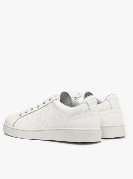 Weiße Herren-Halbschuhe im Sport-Stil