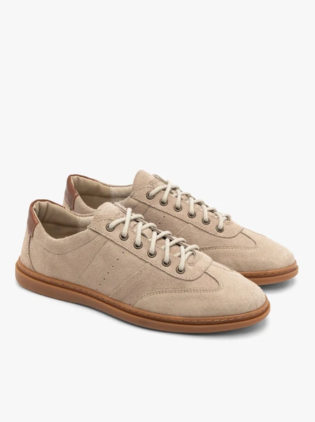 Graue Herren-Halbschuhe im Sport-Stil