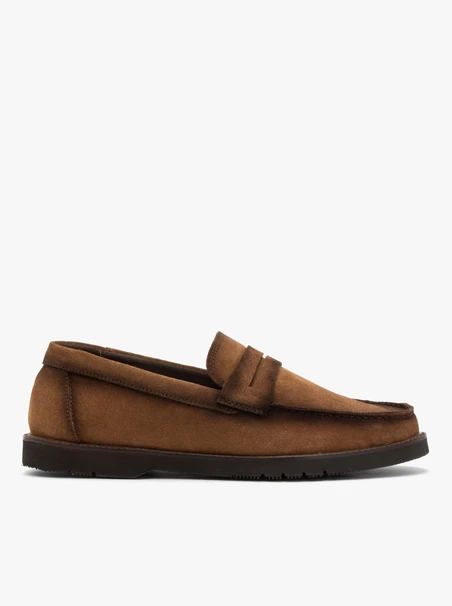 Braune Herren-Slipper-Mokassins