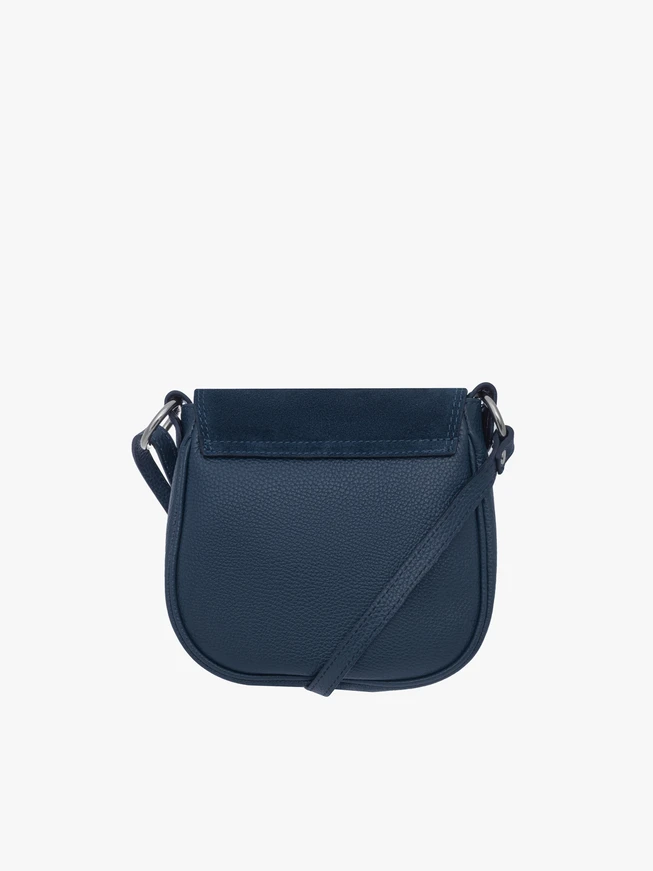Marineblaue Posttasche mit Klappe