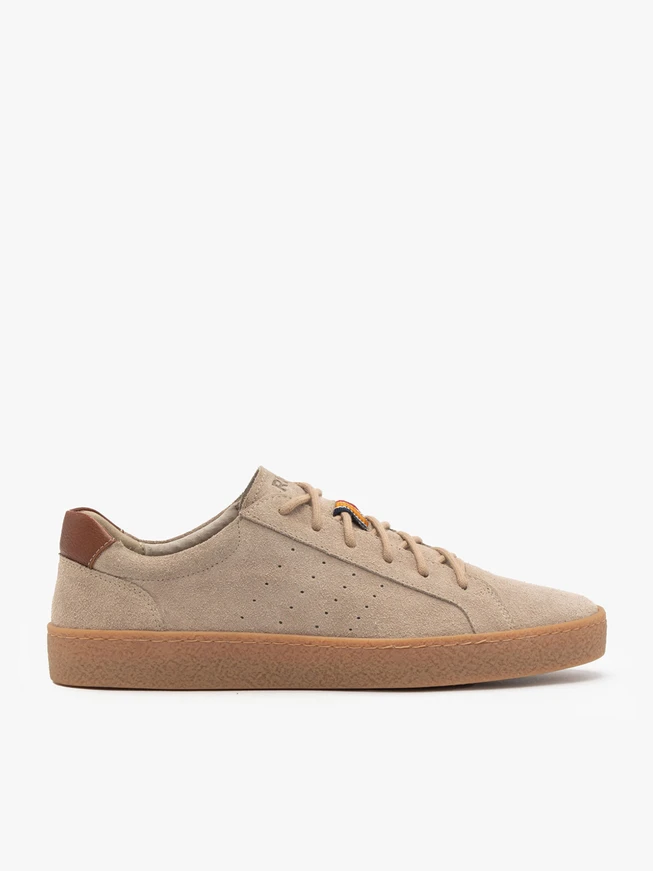 Beige Herren Schnürhalbschuhe