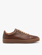Braune Lederhalbschuhe im sportlichen Stil