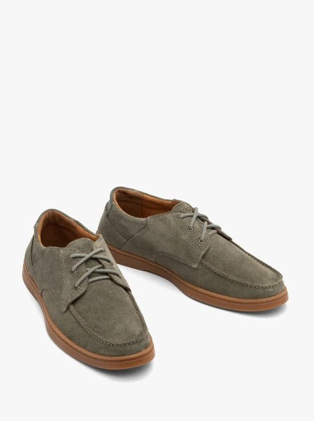 Grüne Herren Schnürhalbschuhe