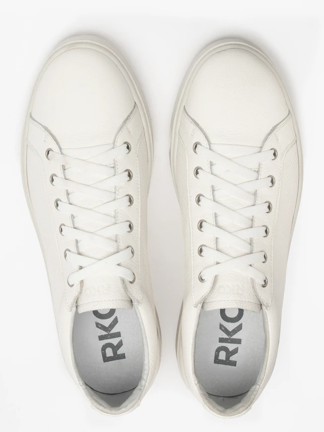 Weiße Herren-Halbschuhe im Sport-Stil