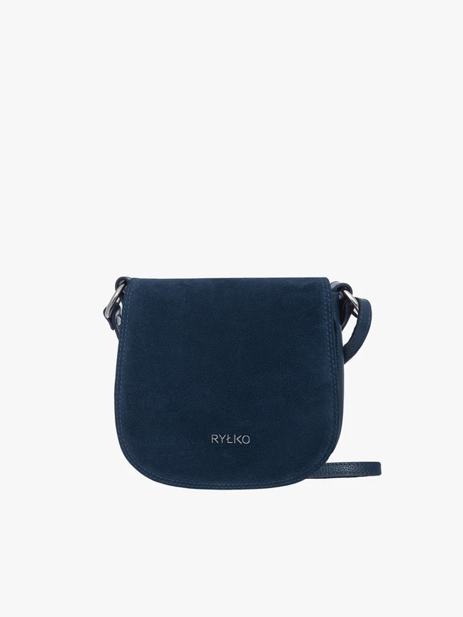 Marineblaue Posttasche mit Klappe