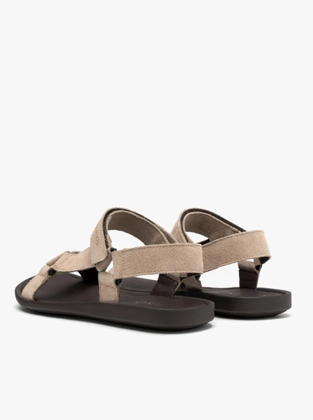 Beige Herren-Klettverschluss-Sandalen