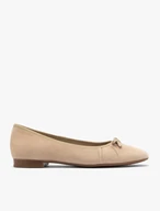Ballerinas aus Velours mit Schleife