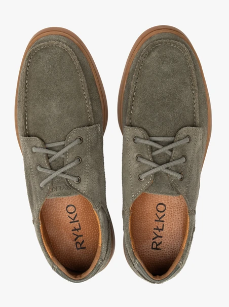 Grüne Herren Schnürhalbschuhe