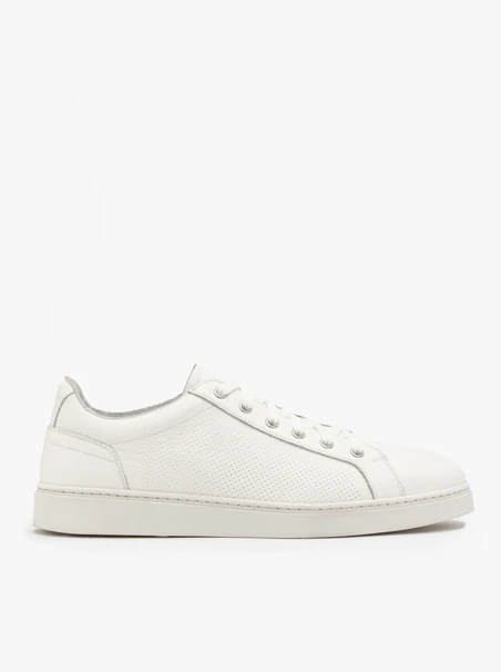 Weiße Herren-Halbschuhe im Sport-Stil