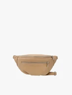 Beigefarbene Nieren-Crossbody-Tasche