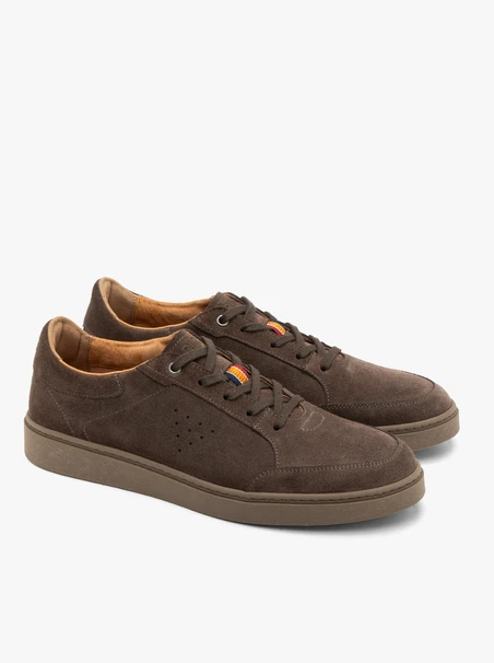 Graue Velours-Sneakers für Männer