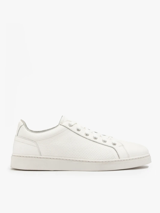 Weiße Herren-Halbschuhe im Sport-Stil