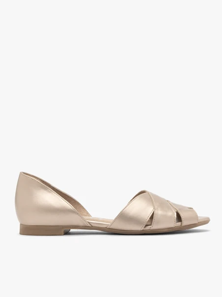 Platin-Sandalen mit Piepens-Zehe
