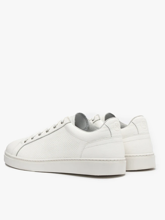 Weiße Herren-Halbschuhe im Sport-Stil
