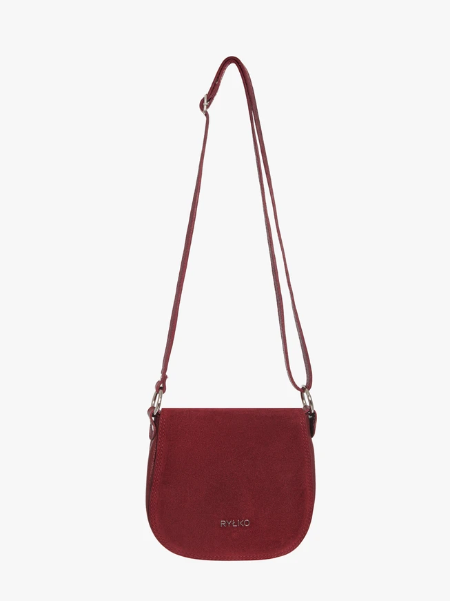 Kastanienbraune Posttasche mit Klappe