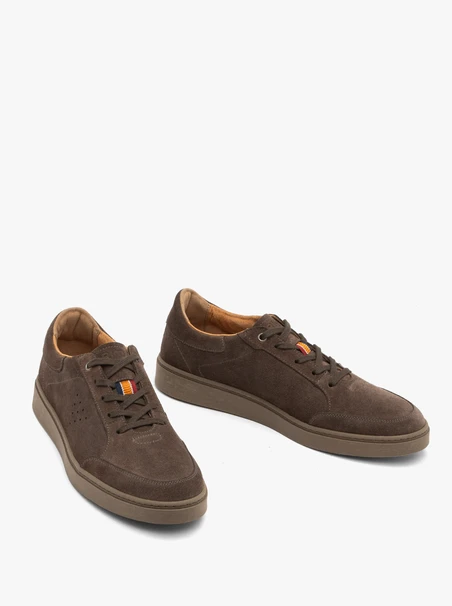 Graue Velours-Sneakers für Männer