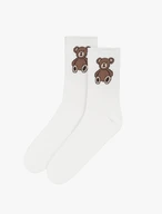 Weiße Damensocken aus Baumwolle mit dekorativem Aufdruck