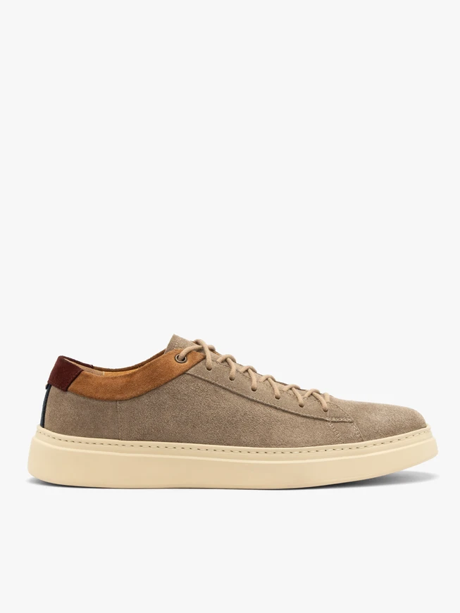 Graue Herren Halbschuhe aus Veloursleder