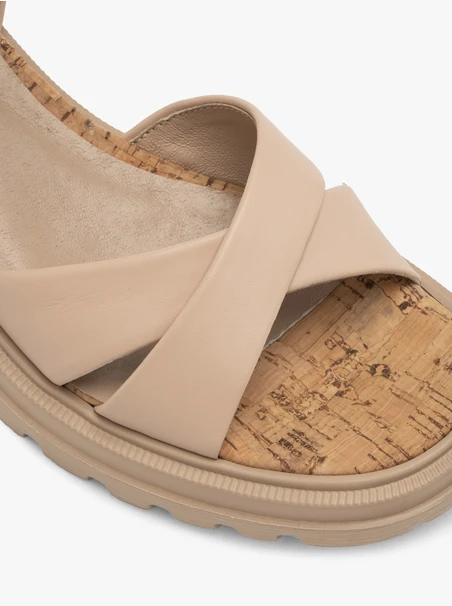 Beige Damen-Sandalen