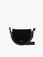 Schwarze Handtasche mit breitem Gurtband