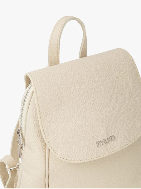 Cremefarbener mittelgroßer Rucksack für Frauen