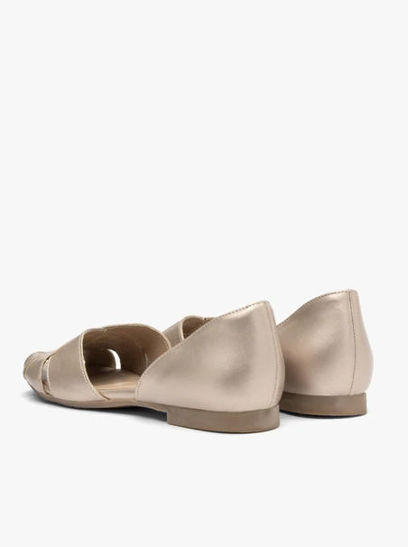 Platin-Sandalen mit Piepens-Zehe