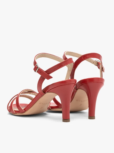 Rote Stiletto-Sandalen für Frauen