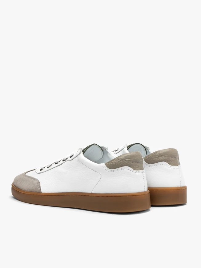 Weiße Schnürhalbschuhe für Männer