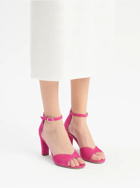 Fuchsia Damen Stiletto Sandalen
