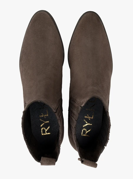 Stöckelschuhe aus grauem Veloursleder