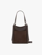 Dunkelbraune mittelgroße Tasche