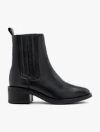 Schwarze Slingbacks aus isoliertem Leder