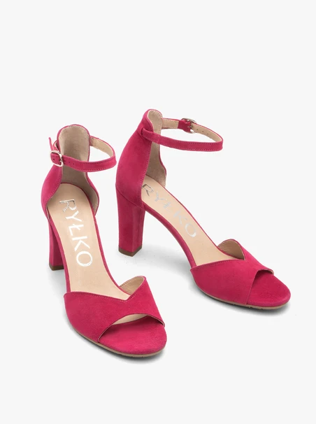 Fuchsia Damen Stiletto Sandalen