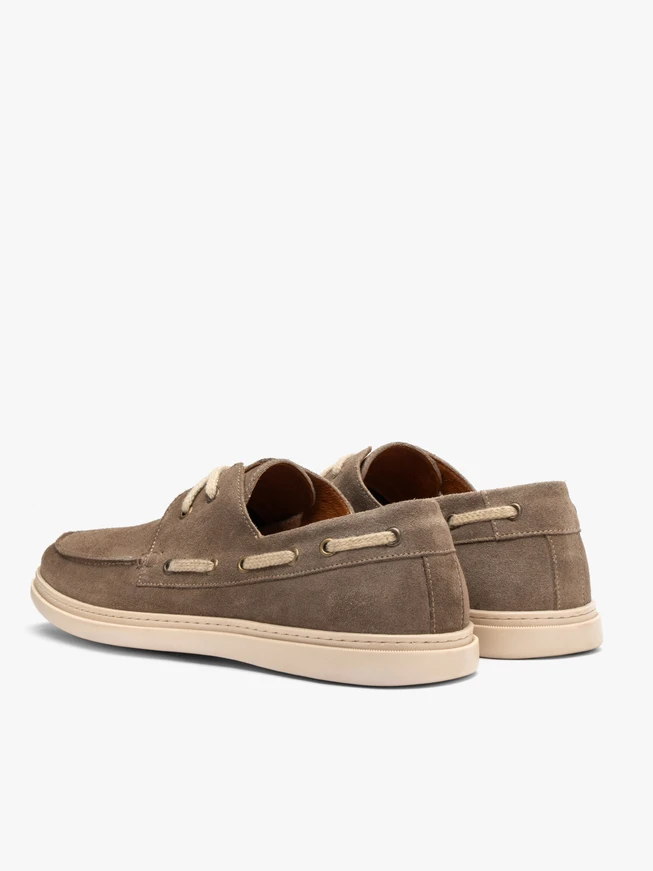 Beige Herren Schnürhalbschuhe