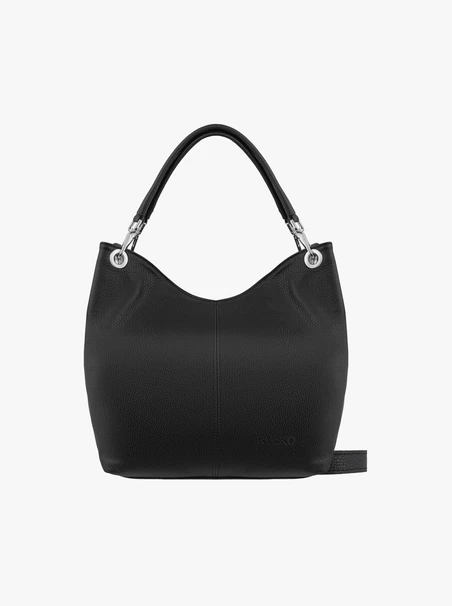 Schwarze Shopper-Tasche aus Leder
