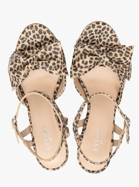 Panther-Sandalen mit abnehmbarer Schleife