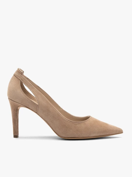 Beigefarbene Stiletto-Pumps