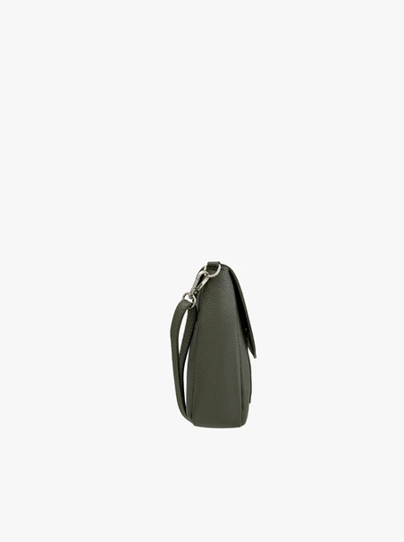 Kleine olivgrüne Handtasche