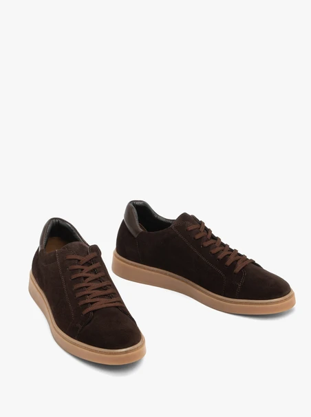 Dunkelbraune Herren Sporthalbschuhe