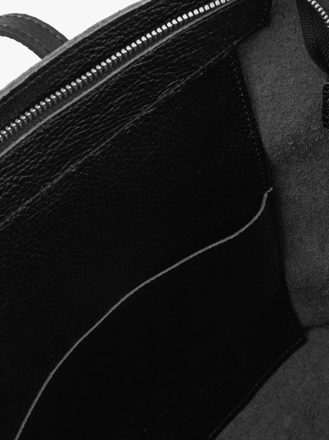 Schwarze geräumige Shopper-Tasche für Frauen