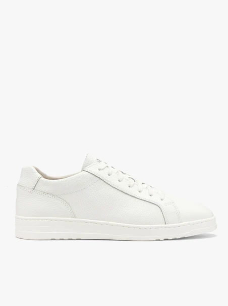 Herren Halbschuhe aus weißem Leder mit leichtem Boden