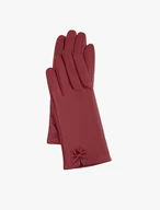 Kastanienbraune genarbte Lederhandschuhe