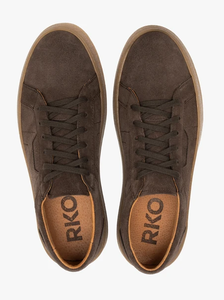 Graue Velourshalbschuhe