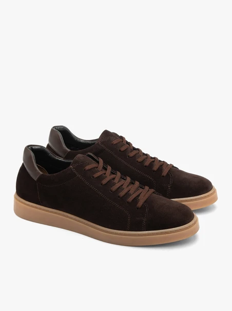 Dunkelbraune Herren Sporthalbschuhe