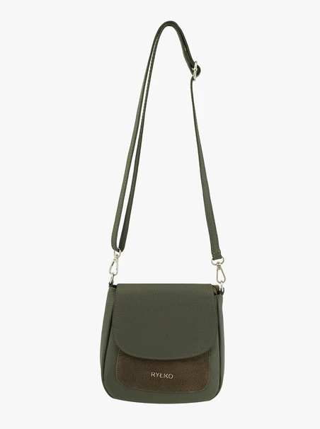 Kleine olivgrüne Handtasche