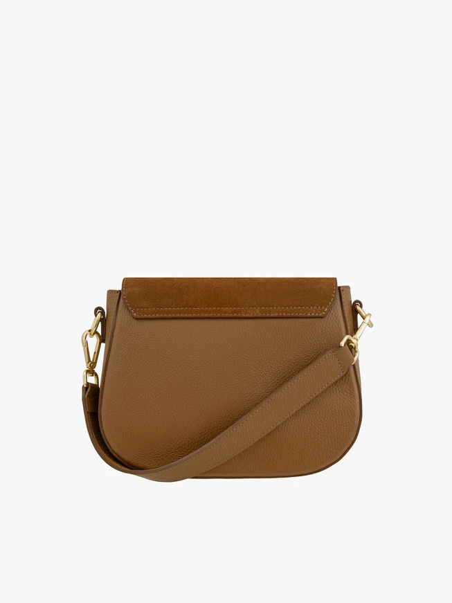 Handtasche aus Erzleder und Velours