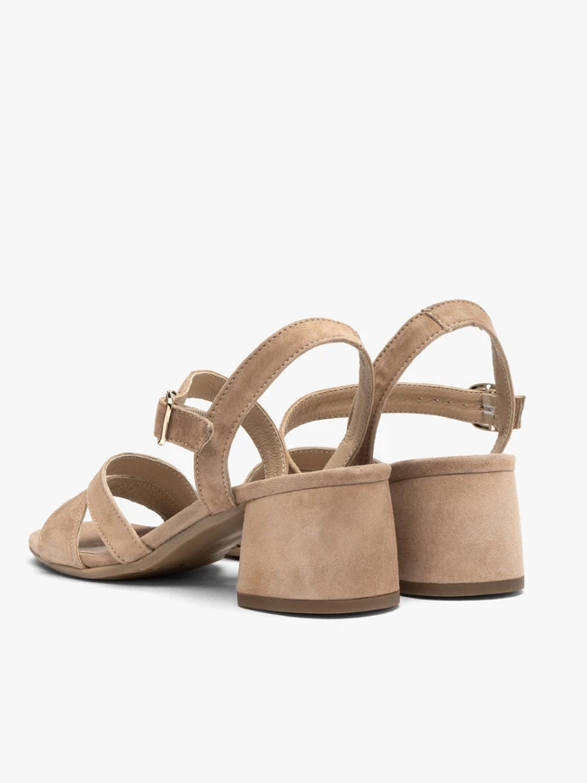 Beige Damen-Keilsandalen