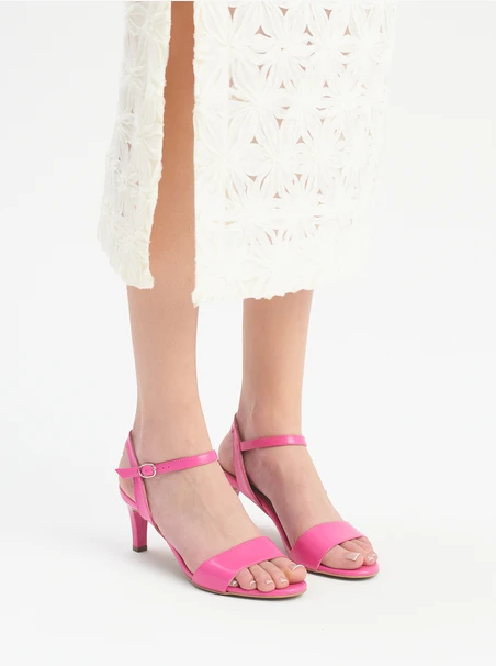 Fuchsia Damen Stiletto Sandalen