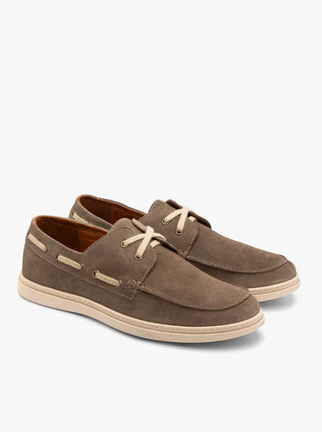 Beige Herren Schnürhalbschuhe