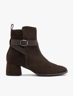 Braune Stiefel mit Gürtel und Schnalle